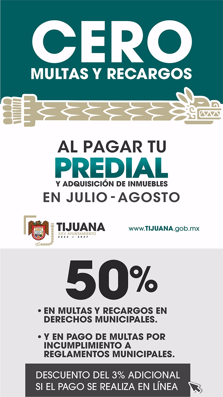 Predial Tijuana - JUL AGO