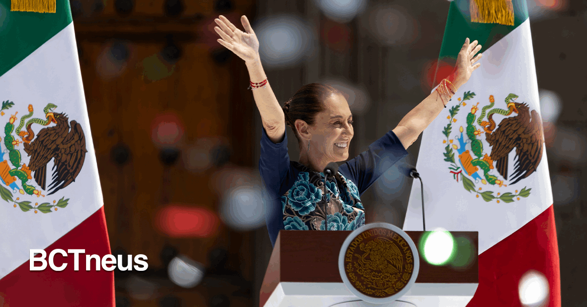 BCTneus - Articulo - "El pueblo de México es mucha pieza": Sheinbaum ante 350 mil personas en el Zócalo