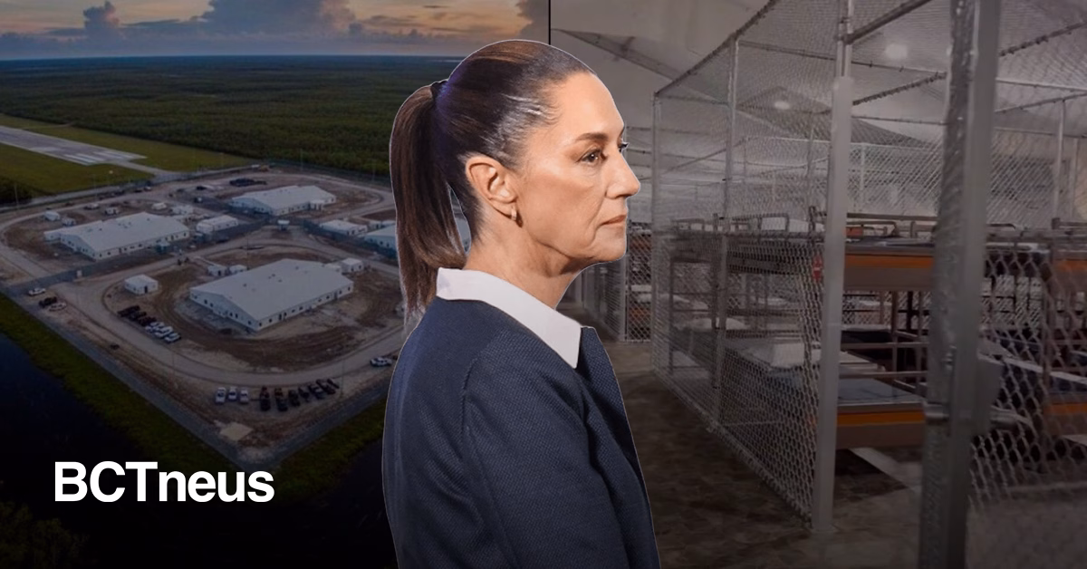 Articulo - “Viola derechos humanos”: Sheinbaum condena prisión para migrantes "Alligator Alcatraz"
