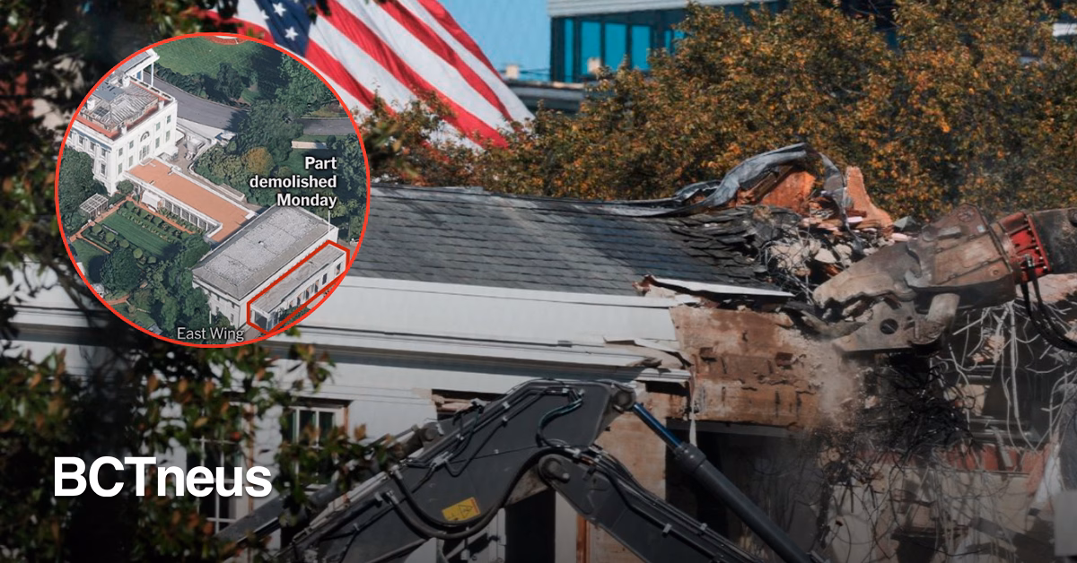 Articulo - Trump arranca la demolición del Ala Este para construir su salón de baile en la Casa Blanca