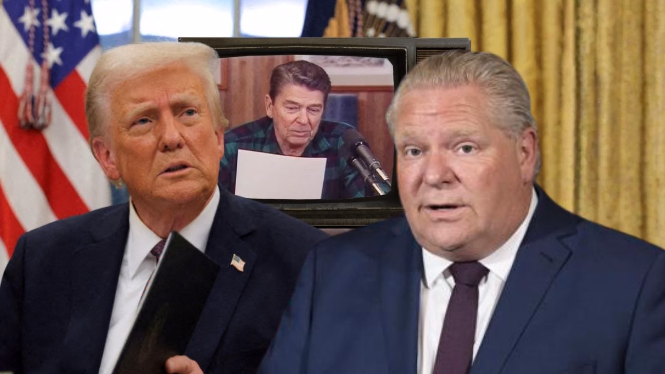 Articulo - Trump desata una nueva guerra comercial con Canadá por usar a Reagan como símbolo