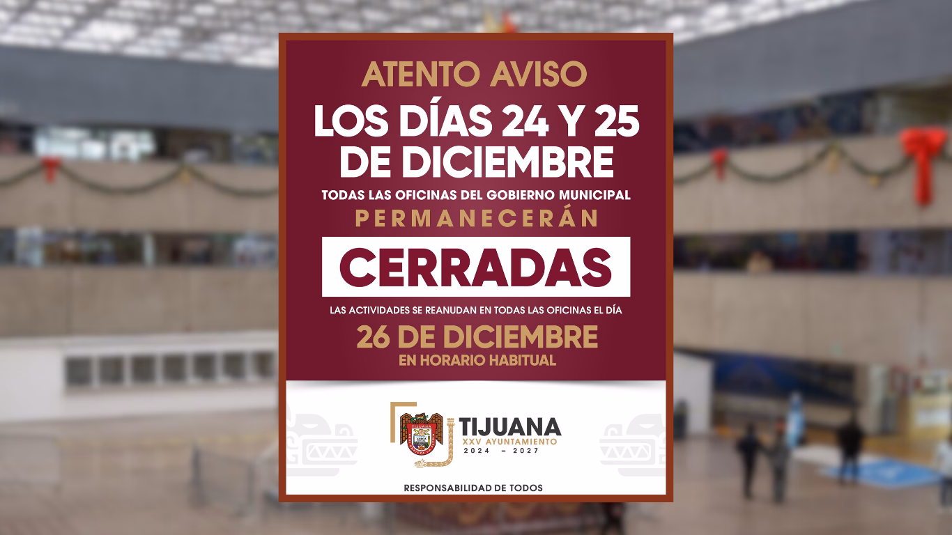 Articulo - Gobierno municipal anuncia suspensión de labores 24 y 25 de diciembre