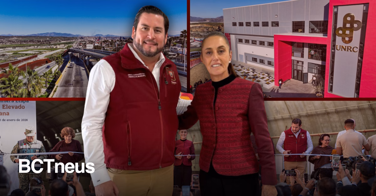 Articulo - Con nuevas obras, Burgueño acompañó a Sheinbaum en Tijuana