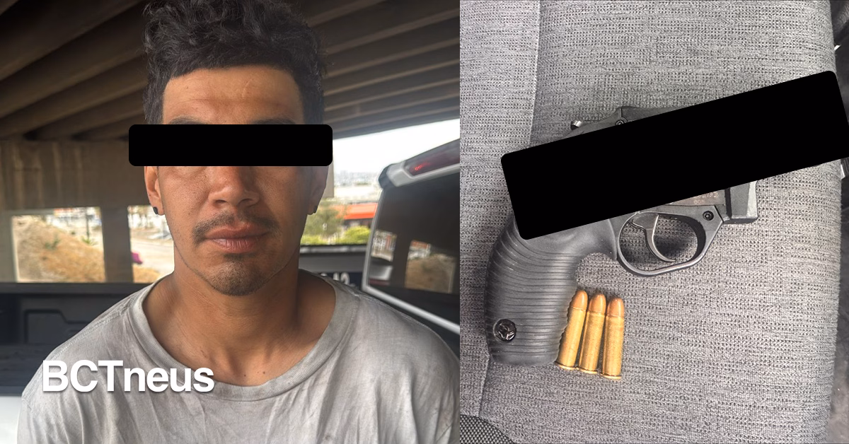 Articulo - Policía Municipal detiene a sujeto armado durante operativo en Tijuana