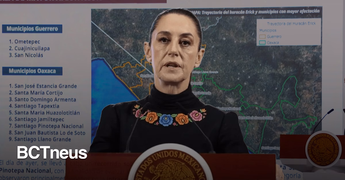Articulo - Sheinbaum Viajará a Oaxaca para Coordinar Apoyo Tras el Paso del Huracán Erick