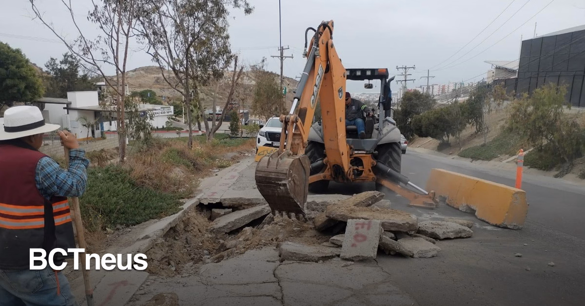 Articulo - Atienden autoridades municipales socavón en Playas de Tijuana