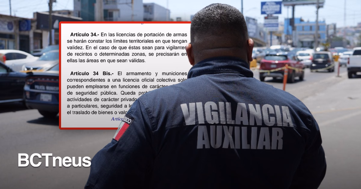 Articulo - Limitan uso de armas oficiales en funciones privadas a Policía de Tijuana