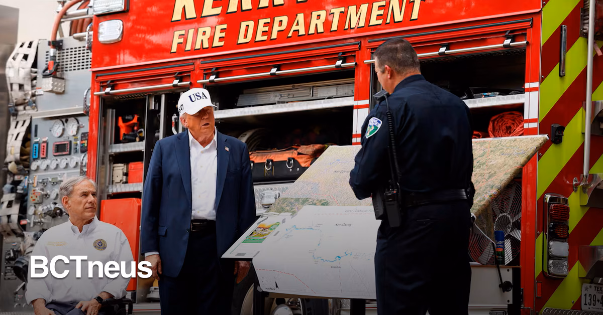 Articulo - “Nunca vi algo así”: Trump visita Texas tras inundaciones que dejaron más de 120 muertos