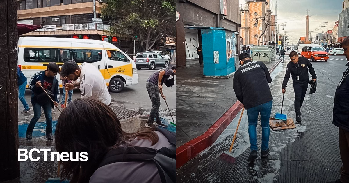 Articulo - Comerciantes y Ayuntamiento unen fuerzas limpiando Tijuana