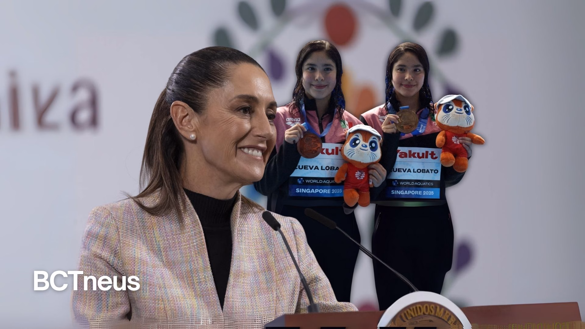 Articulo - Gloria para México: felicita Sheinbaum a clavadistas que ganaron medalla en Singapur