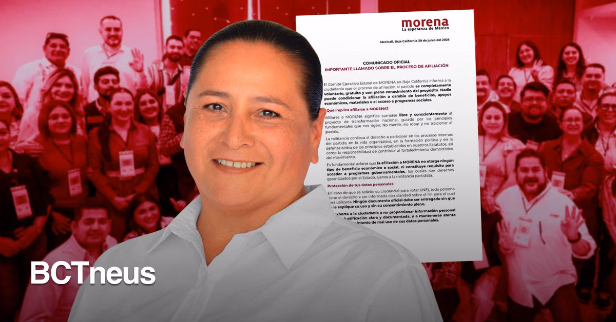Articulo - Morena BC aclara: la afiliación es voluntaria y no condiciona apoyos