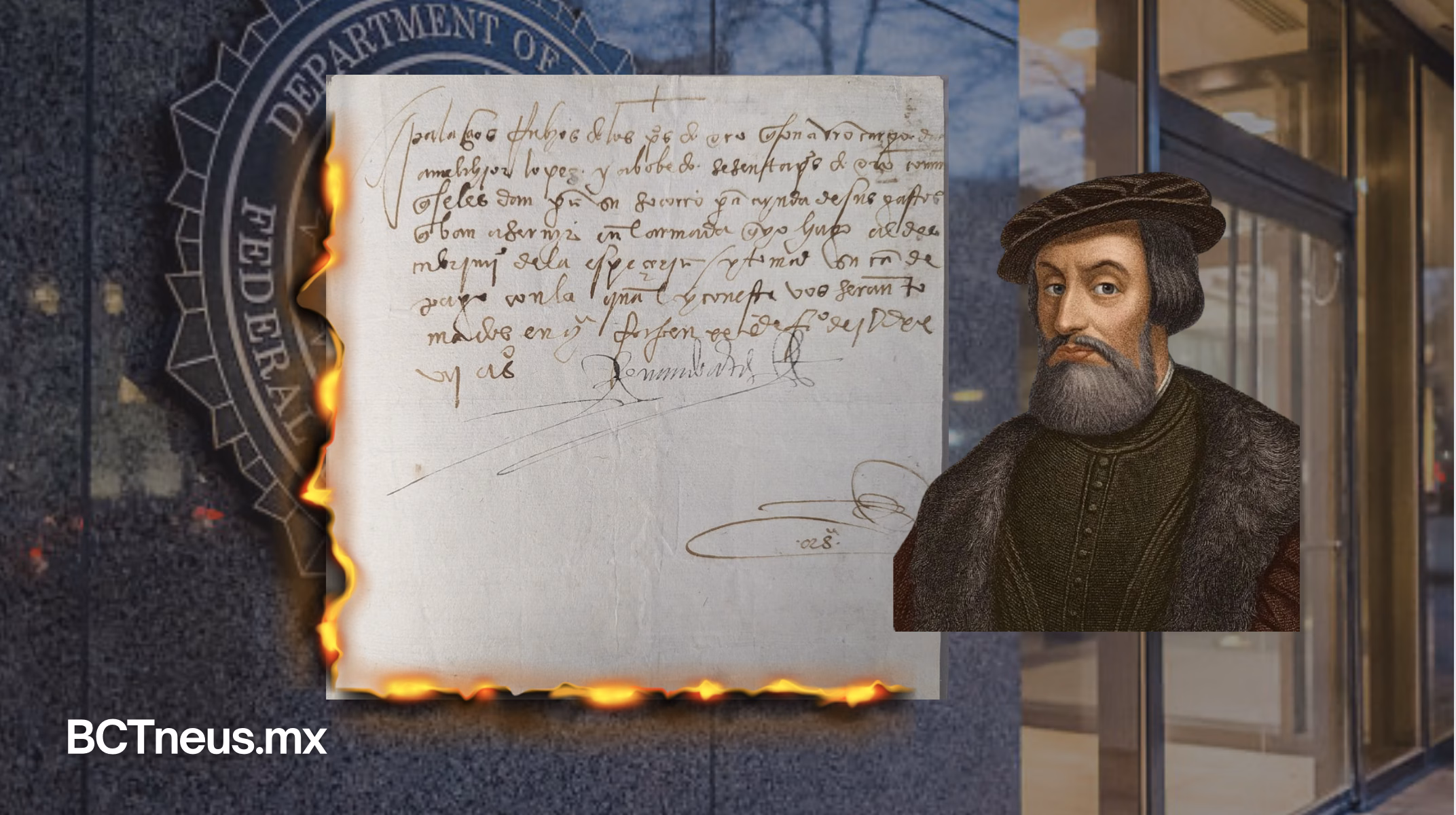 Articulo - FBI devuelve a México manuscrito original firmado por Hernán Cortés