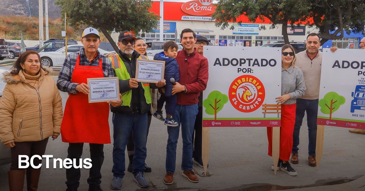 Articulo - Avanza rescate de camellones en Tecate: Román Cota suma a empresas