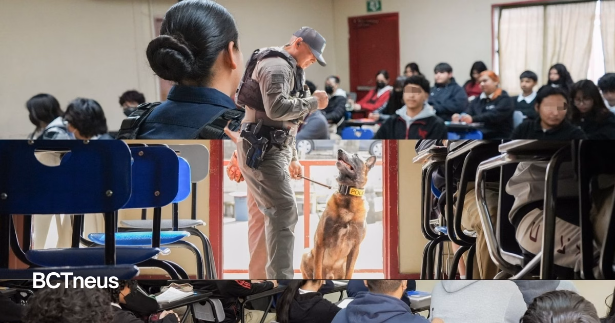Articulo - Refuerzan seguridad en plantel del CECyTE con operativo preventivo y binomio canino