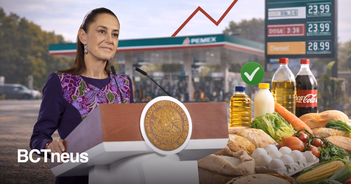 Articulo - En México se contuvo la inflación y se mantienen estables gasolina y canasta básica: Sheinbaum