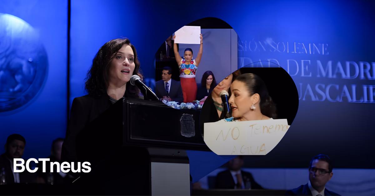 Articulo - Regidora interrumpe evento con Ayuso en Aguascalientes: "Está usted entre corruptos"