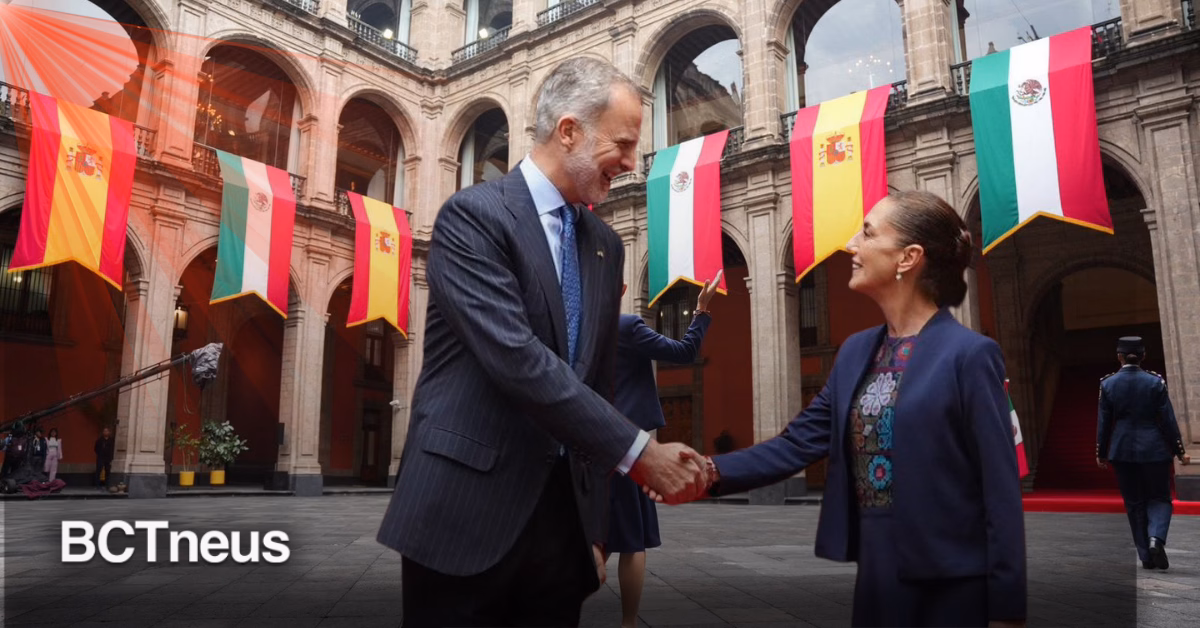 Articulo - Claudia Sheinbaum recibe en Palacio Nacional al Rey Felipe VI