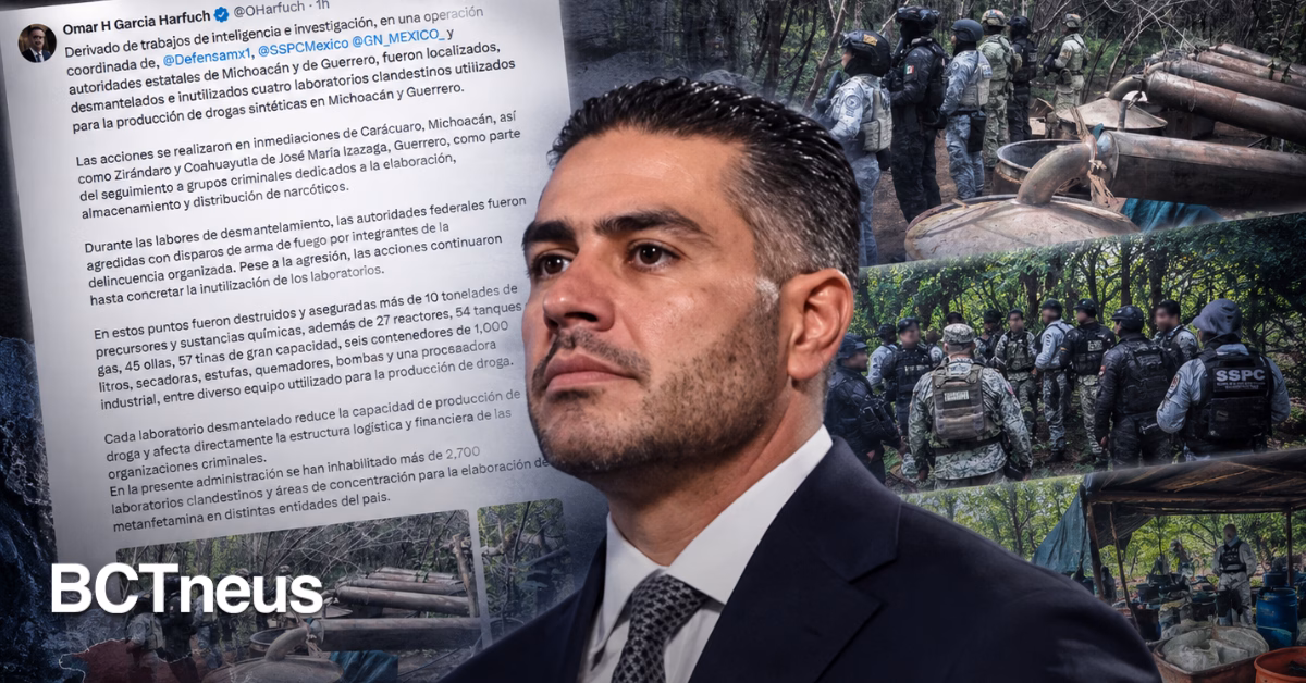 Articulo - 10 toneladas de químicos y 4 laboratorios: así fue el operativo entre Michoacán y Guerrero